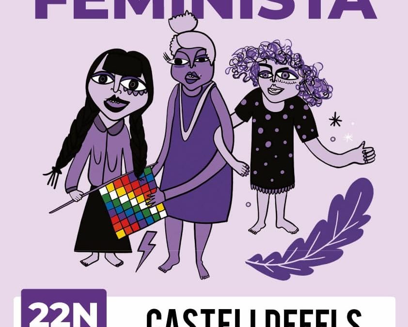Cadena feminista a Castelldefels