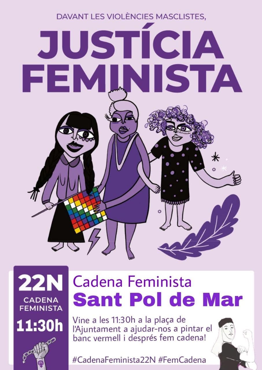 Sant Pol de Mar 25N 2020 Cadena Feminista